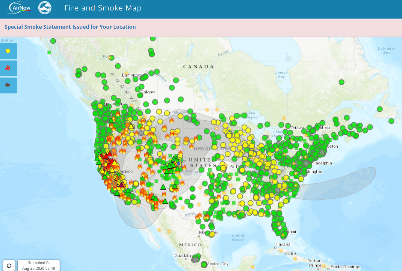 Fire and Smoke Map