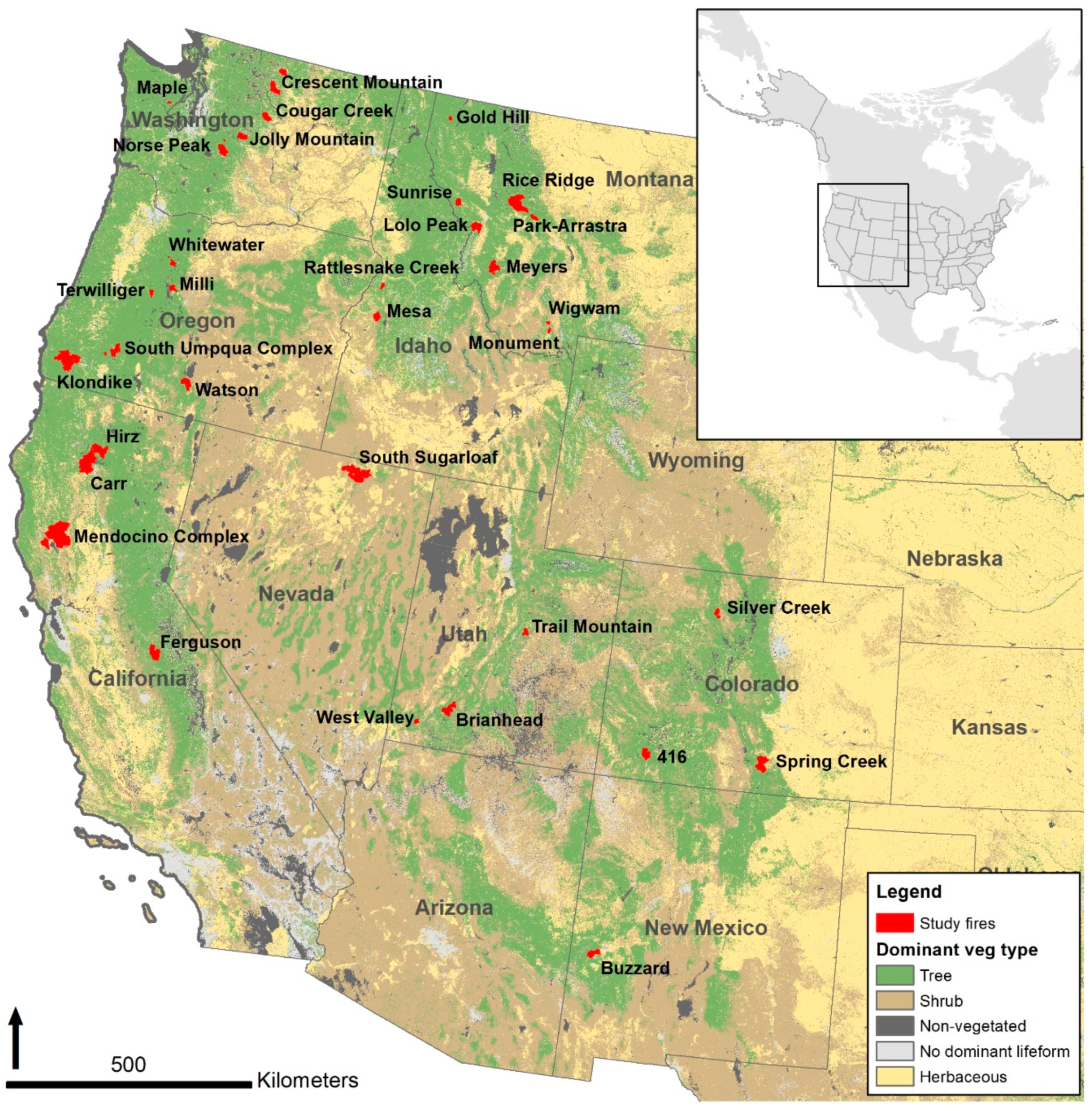 A geospatial framework to assess fireline effectiveness for large wildfires in the western USA